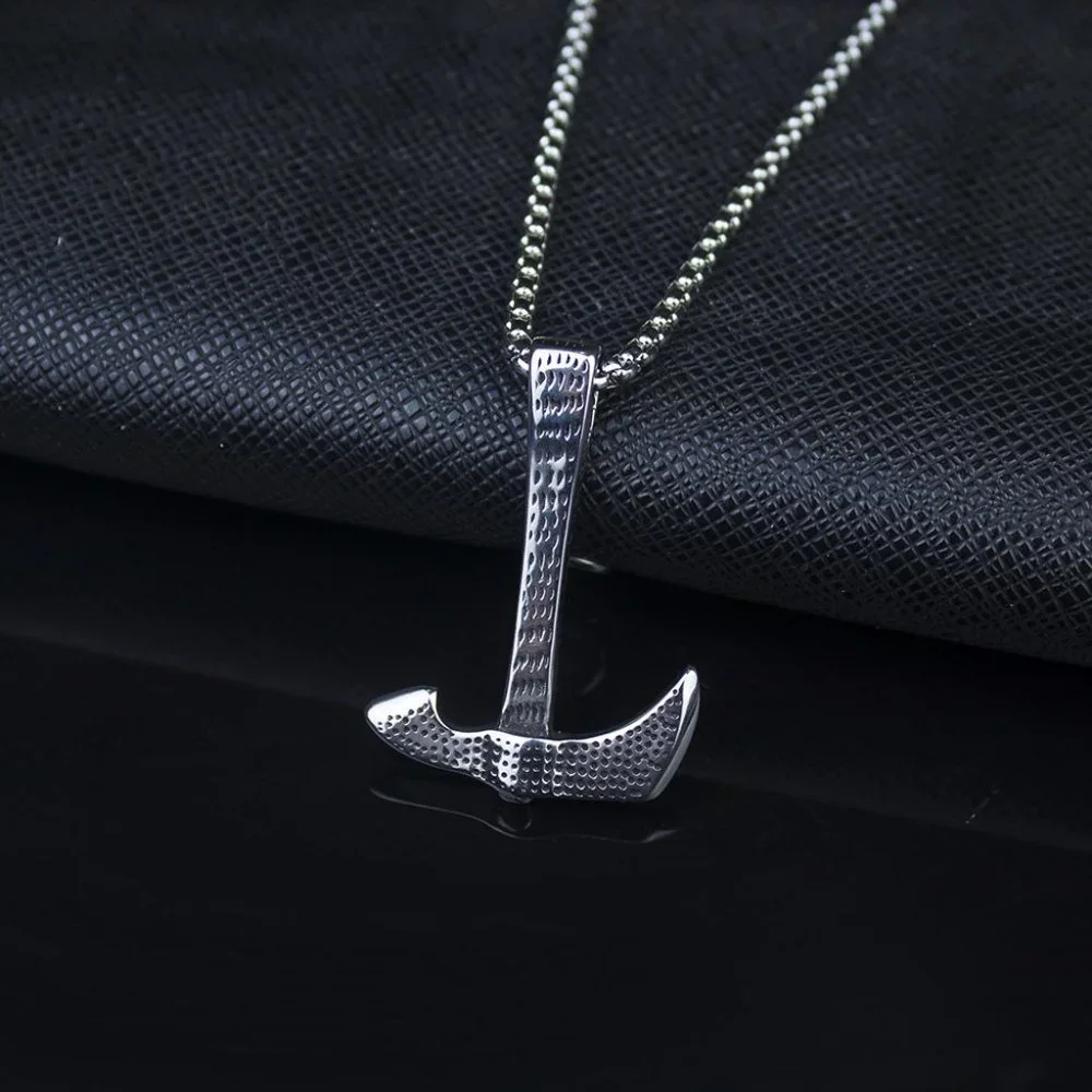 ❤️Stainless steel chain axe pendant necklace for women/men, N90201P220